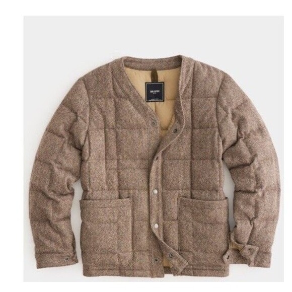 NEW Todd Snyder Brown Quilted Cardigan Jacket Pockets RARE NWT SZ Small $498 - Picture 2 of 13